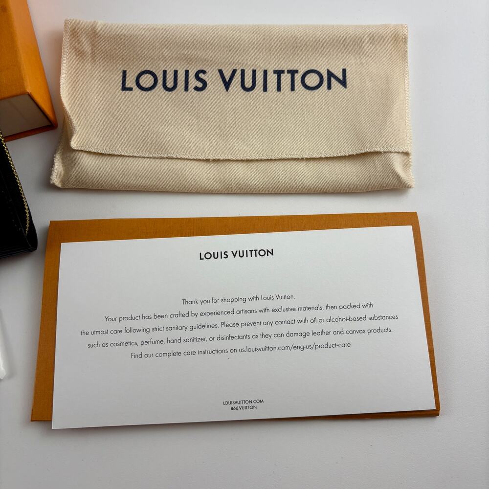 Louis Vuitton Zippy Wallet Black Epi Leather Authentic Full Set Box Dust Bag Tag - Picture 4 of 13